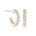 Gump's Signature Yellow Gold Huggie Hoop Earrings in Diamonds