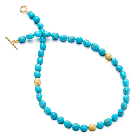 Barbara Heinrich Turquoise Pebble Necklace