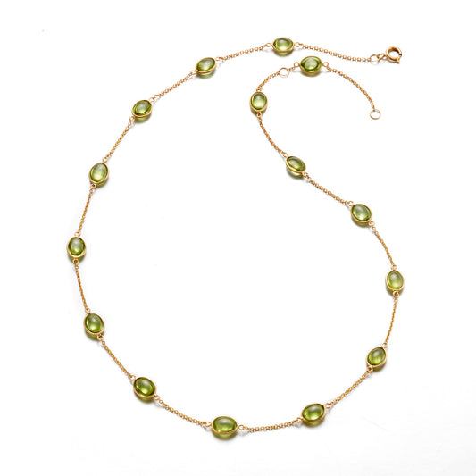 Station Necklace in Peridot