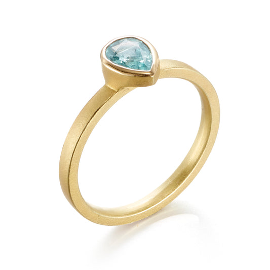 Barbara Heinrich Pear-Shaped Paraiba Tourmaline Ring