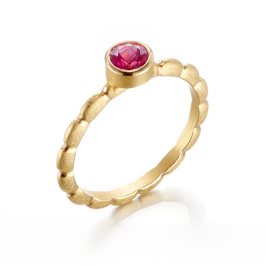 Barbara Heinrich Mozambique Ruby Pillow Stacking Ring