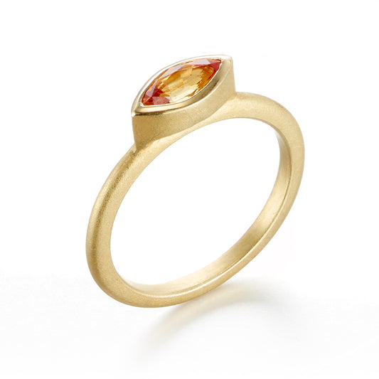 Barbara Heinrich Marquise Yellow Sapphire Stacking Ring