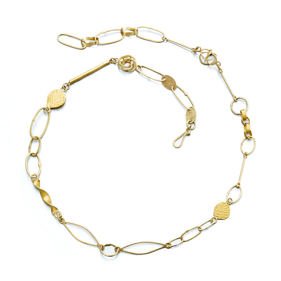 Petra Class Mixed Elements Gold Chain