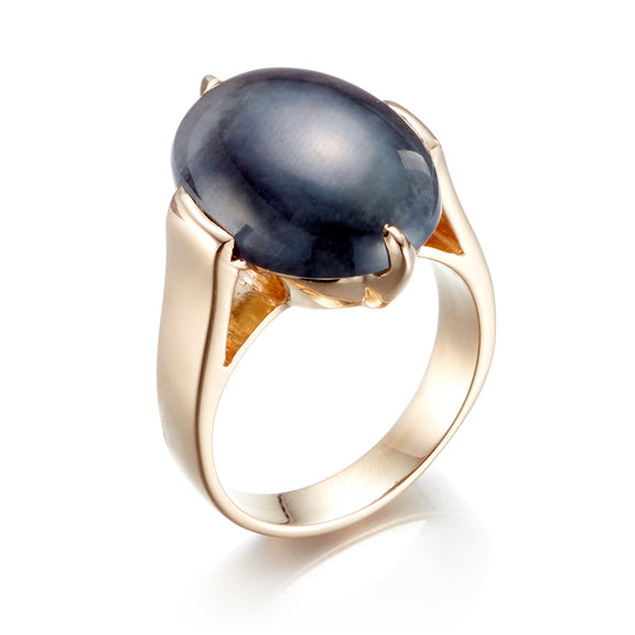 Gump's Signature Gray Jade Cabochon Ring