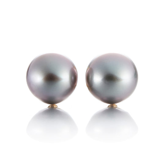 12mm Tahitian Pearl Earrings