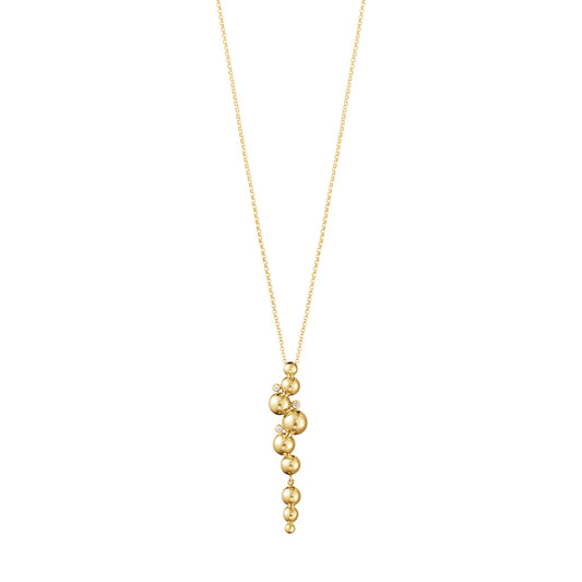 Georg Jensen Gold & Diamond Moonlight Grapes Pendant Necklace