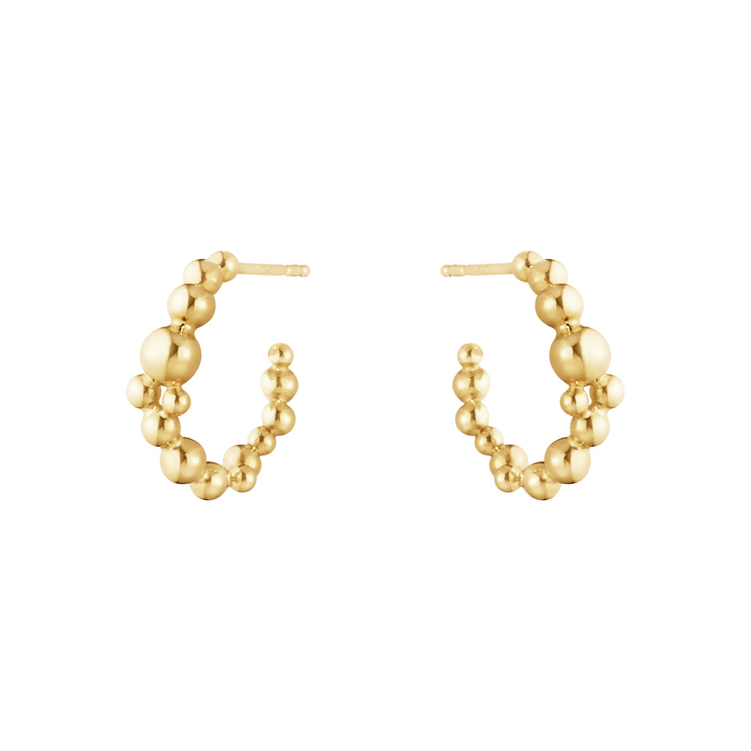 Georg Jensen Gold Moonlight Grapes Hoop Earrings