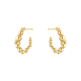 Georg Jensen Gold Moonlight Grapes Hoop Earrings