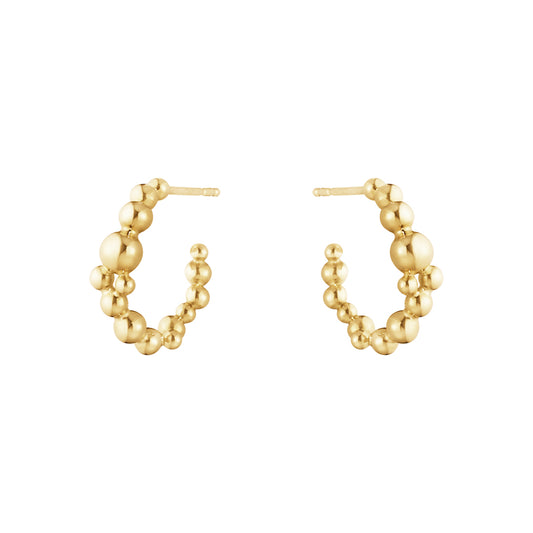 Georg Jensen Gold Moonlight Grapes Hoop Earrings