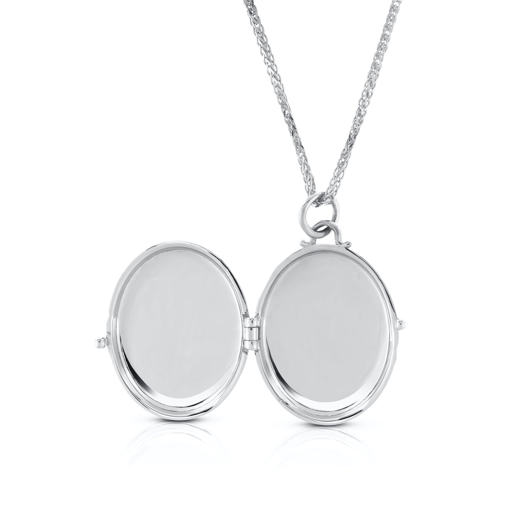 White Gold Etoile Locket Necklace