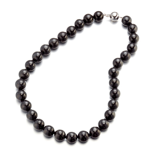 Gump's Signature 12.5mm Charcoal Jade Necklace