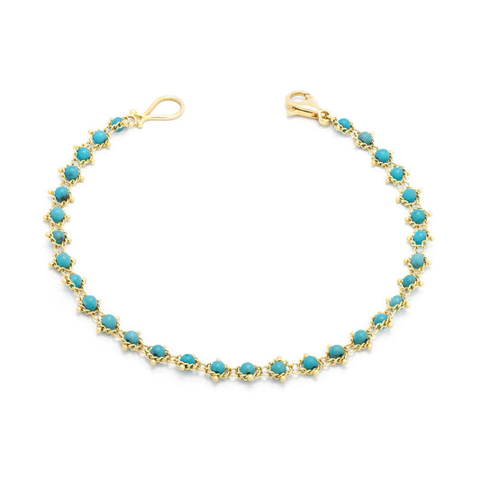 Amáli Turquoise Woven Textile Bracelet