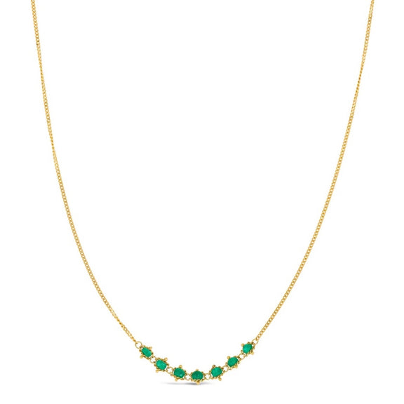 Amáli Petite Emerald Textile Necklace