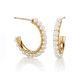 Small Freshwater Pearl Hoop Earrings