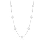 Gump's Signature Silver Shou & White Sapphire Station Necklace