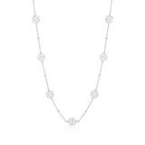Gump's Signature Silver Shou & White Sapphire Station Necklace