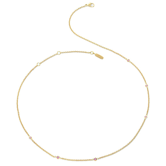 Gump's Signature Pink Sapphire Station Necklace