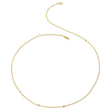 Pink Sapphire Station Necklace