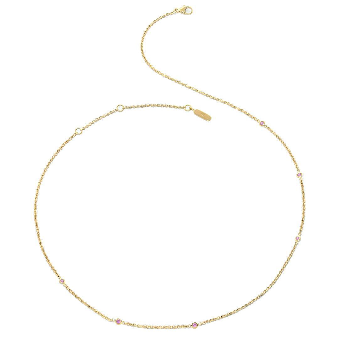 Gump's Signature Pink Sapphire Station Necklace