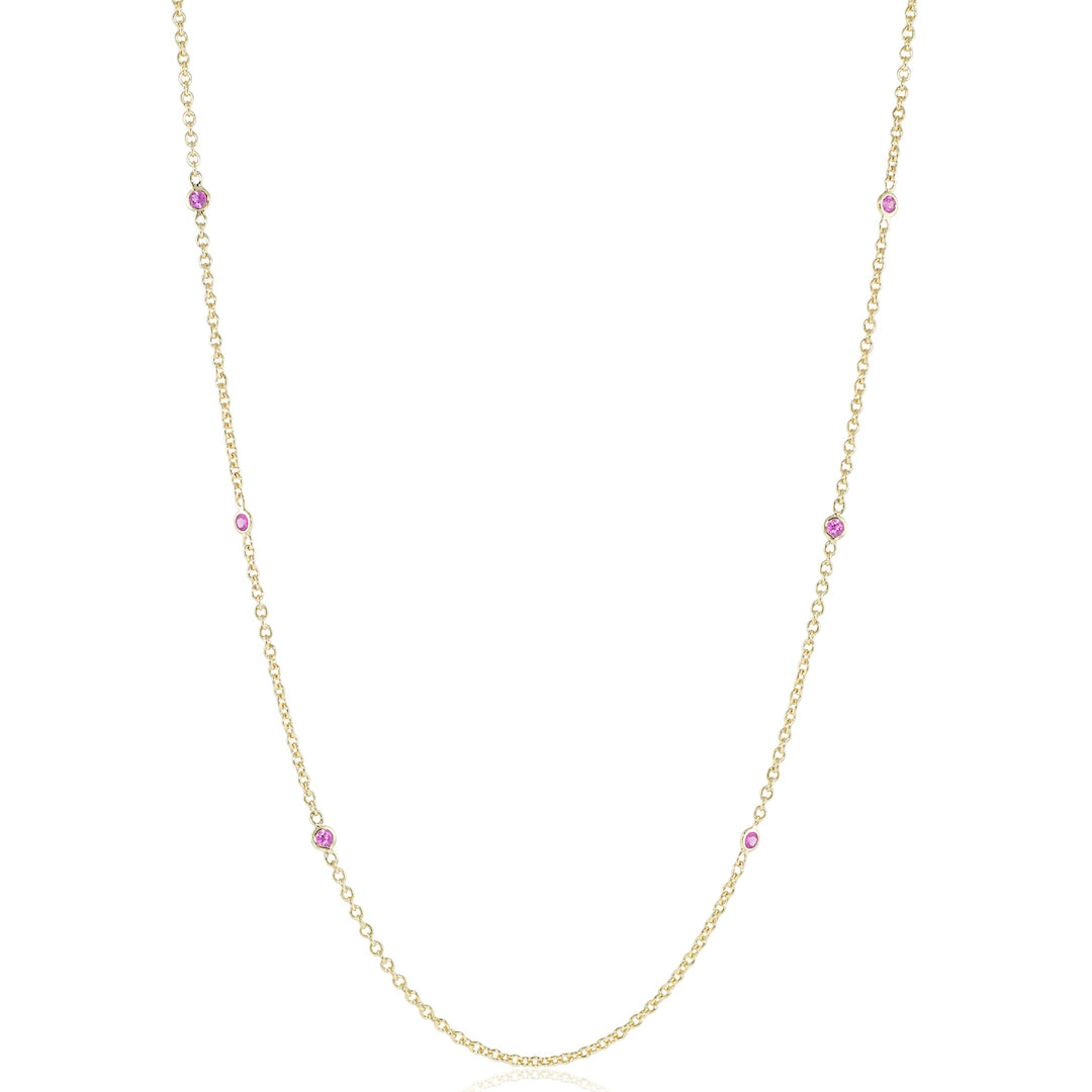 Gump's Signature Pink Sapphire Station Necklace