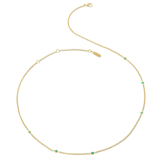 Gump's Signature Emerald Station Necklace
