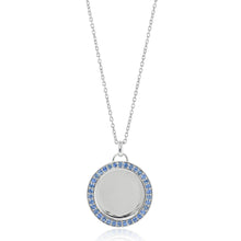 Gump's Signature Blue Sapphire Border Pendant Necklace