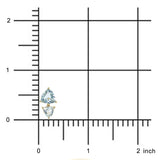 Trillion Drop Earrings in Aquamarines