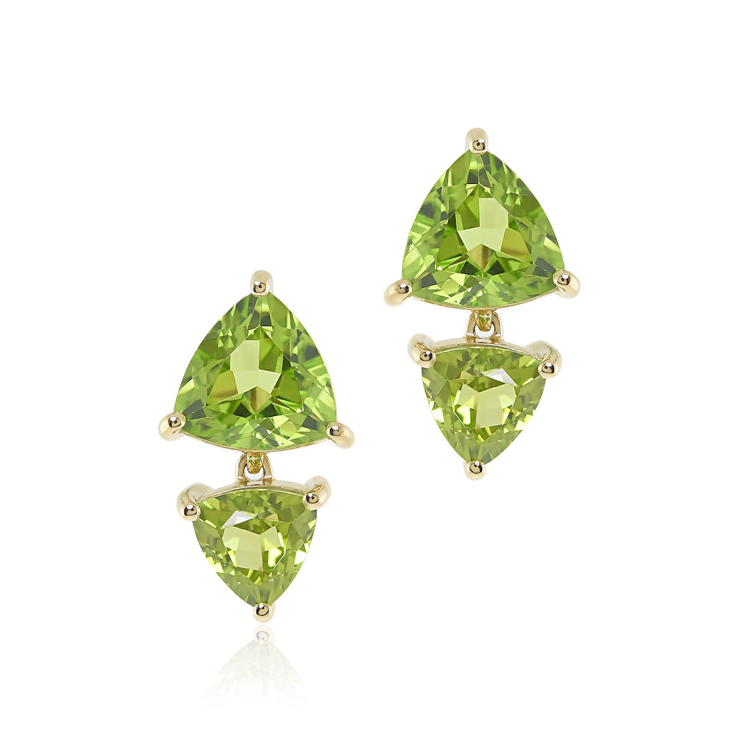 Gump's Signature Trillion Drop Earrings in Peridots