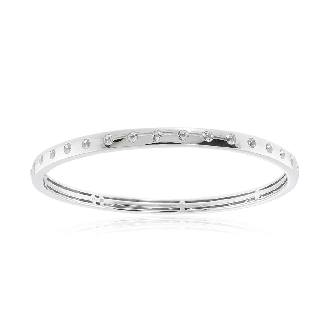 Bella Bangle in White Topaz