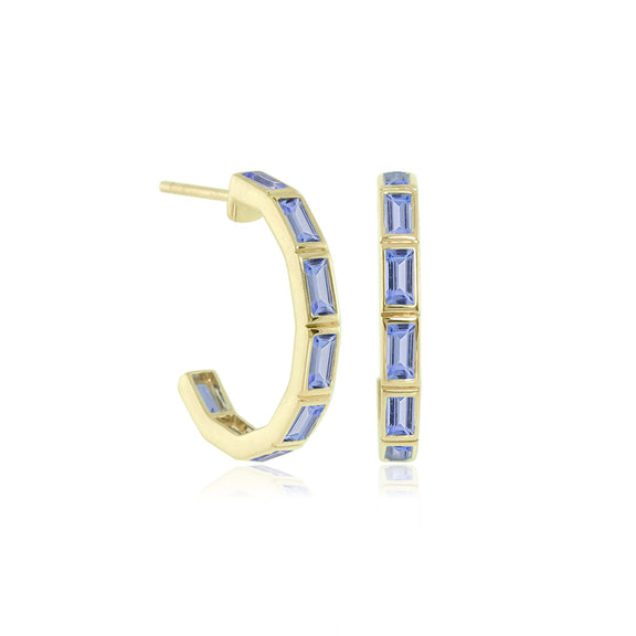 Gump's Signature Tanzanite Hoop Earrings