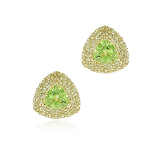 Gump's Signature Trillion Stud Earrings in Peridot