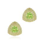 Gump's Signature Trillion Stud Earrings in Peridot