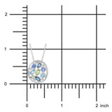 Multi-Gemstone Open Pendant Necklace