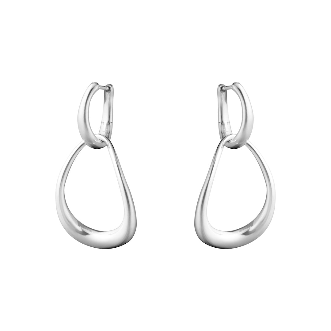 Georg Jensen Silver Offspring Interlocked Earrings