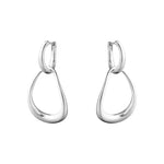 Georg Jensen Silver Offspring Interlocked Earrings