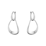 Georg Jensen Silver Offspring Interlocked Earrings
