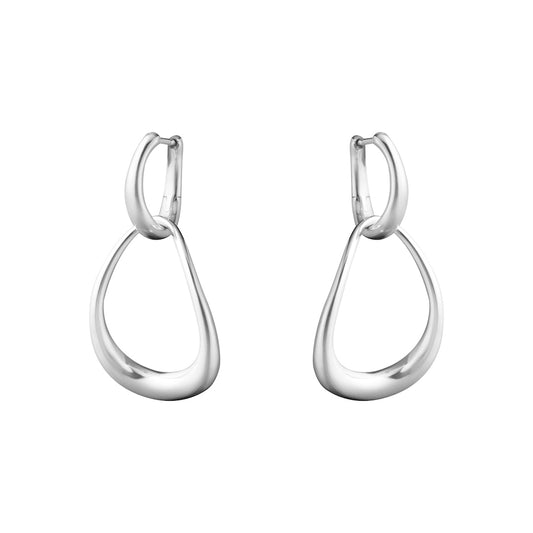 Georg Jensen Silver Offspring Interlocked Earrings