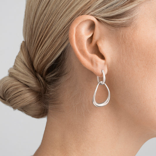 Silver Offspring Interlocked Earrings