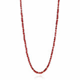 Faceted Garnet Rope Necklace