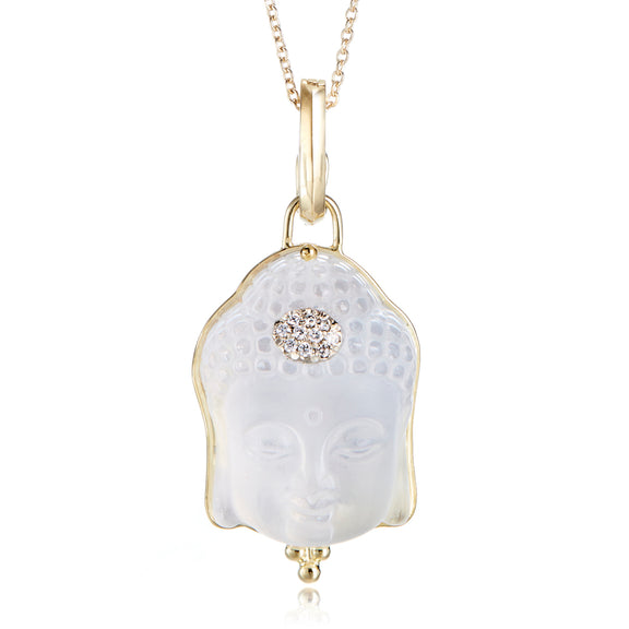 Rock Crystal Buddha Pendant