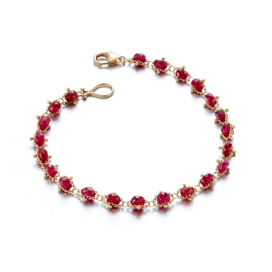 Amáli Ruby Textile Bracelet