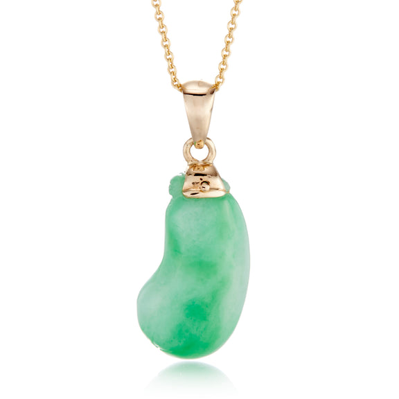 Gump's Signature Apple Green Jadeite Squash Pendant