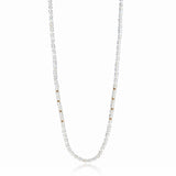 5mm Moonstone & Gold Rope Necklace