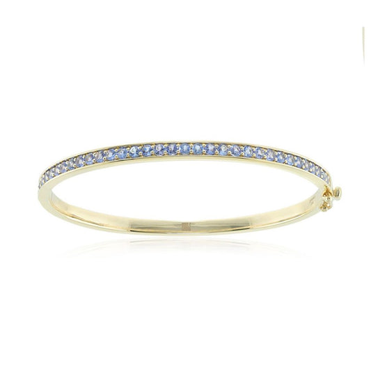 Tanzanite Hinged Bangle