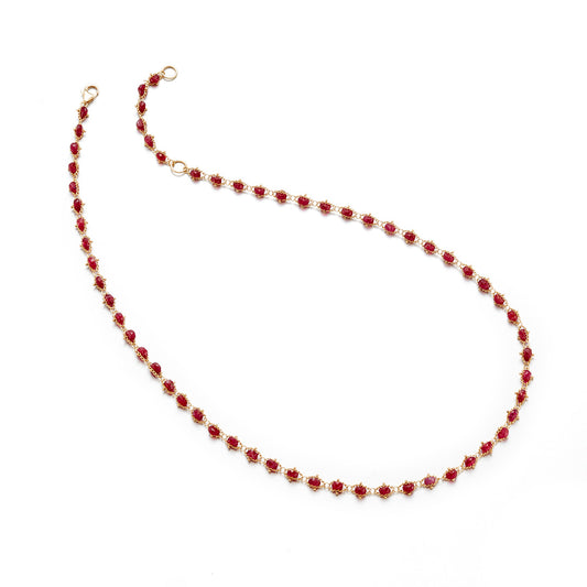 Amáli Woven Ruby Necklace