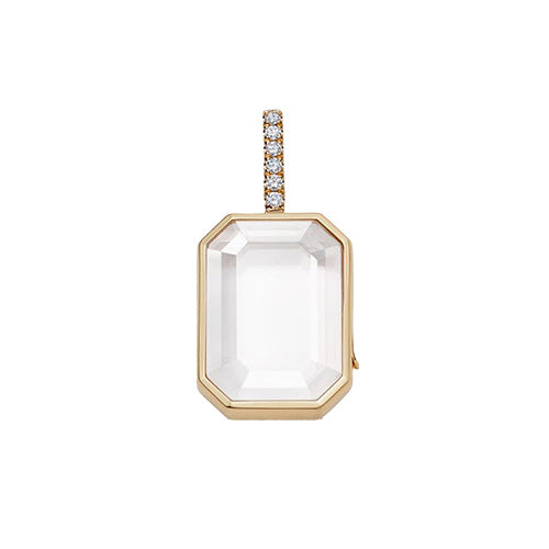 Loquet London Baguette Diamond Locket