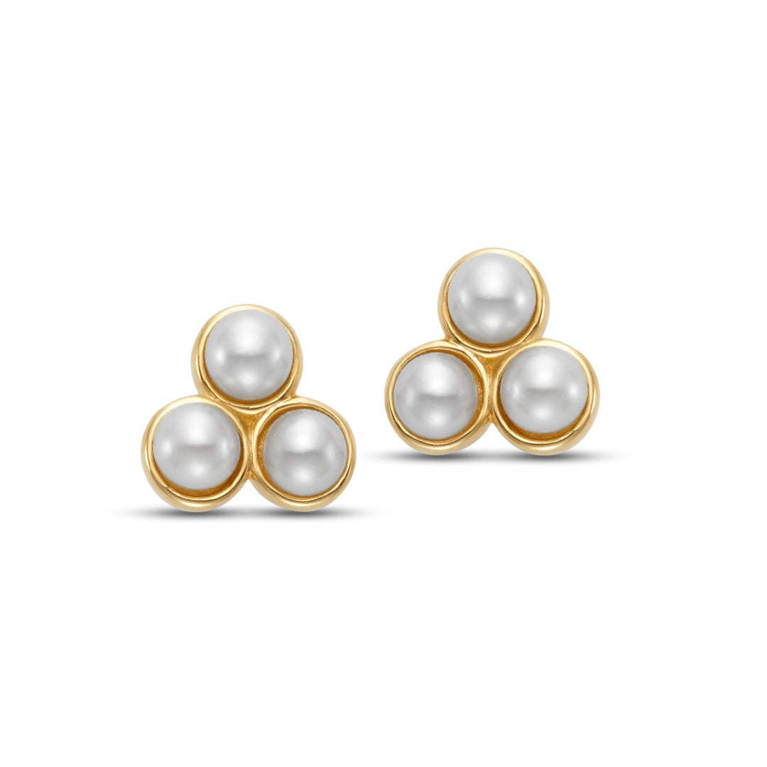 3mm Pearl Trio Earrings