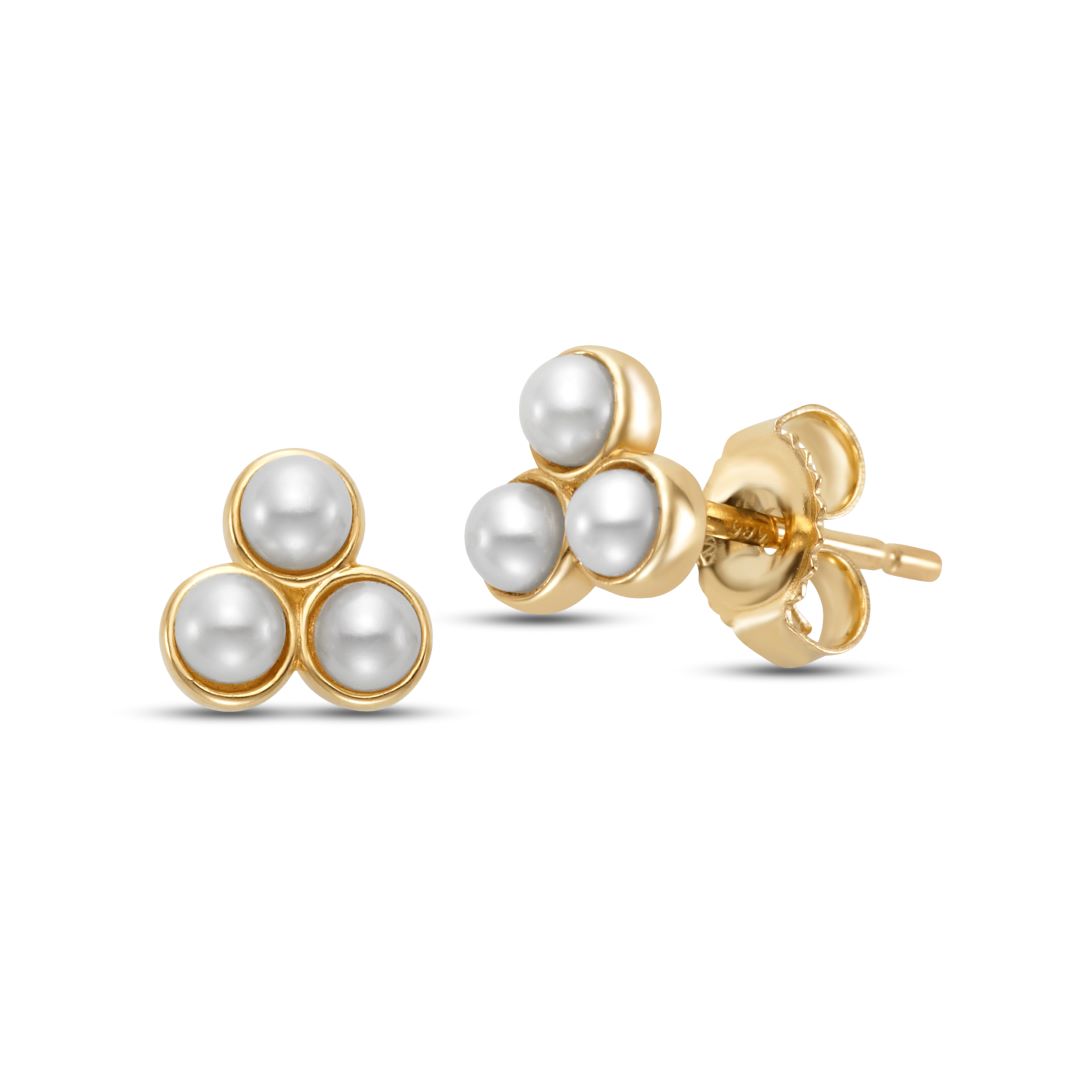 3mm Pearl Trio Earrings