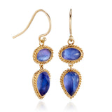 Tanzanite Oval & Pear Drop Earrings