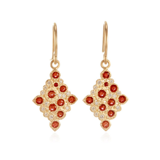 Adel Chefridi Ruby Mosaic Drop Earrings